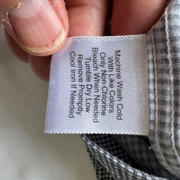 Awearness by Kenneth Cole Men's Geometric Mini Check Button Up Shirt Gray 15.5 - Picture 7 of 13